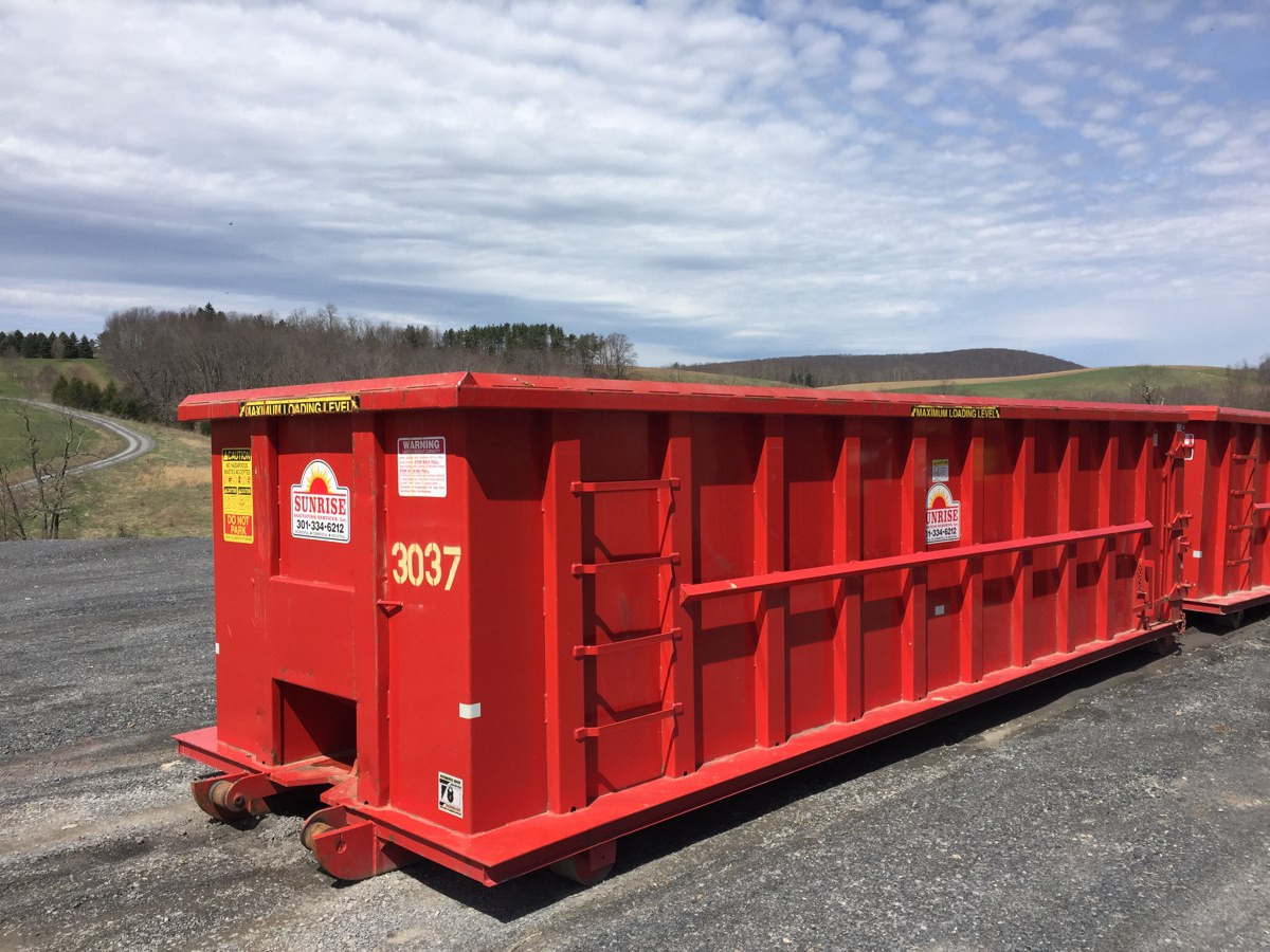 Roll-off containers for construction sites